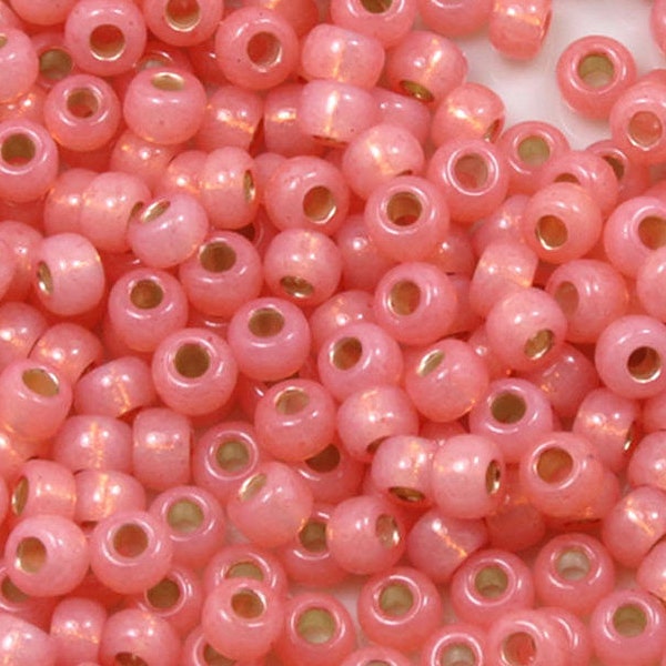 6/0 Pink Salmon Opal-Miyuki Seed Beads #582 - (10 Grams - 25 Grams - 50 Grams)