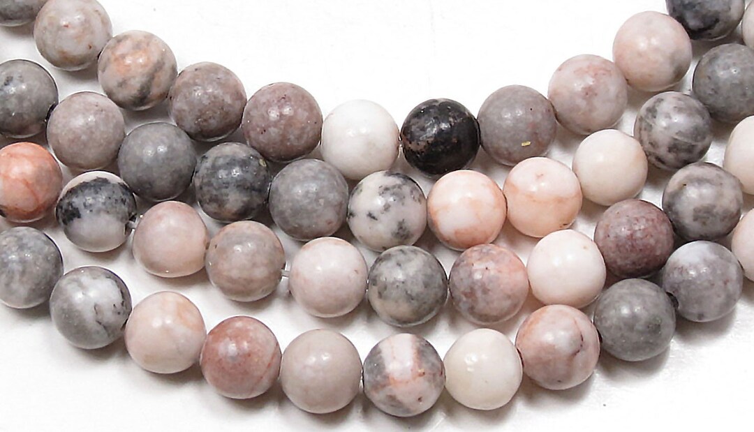 6mm Natural Pink Zebra Jasper Beads Pink Zebra Gemstone Etsy