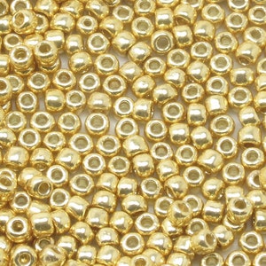 6/0 TOHO SEED BEADS - Permanent Finish Galvanized Gold - PF557 - (10 grams-25 grams-50 grams )