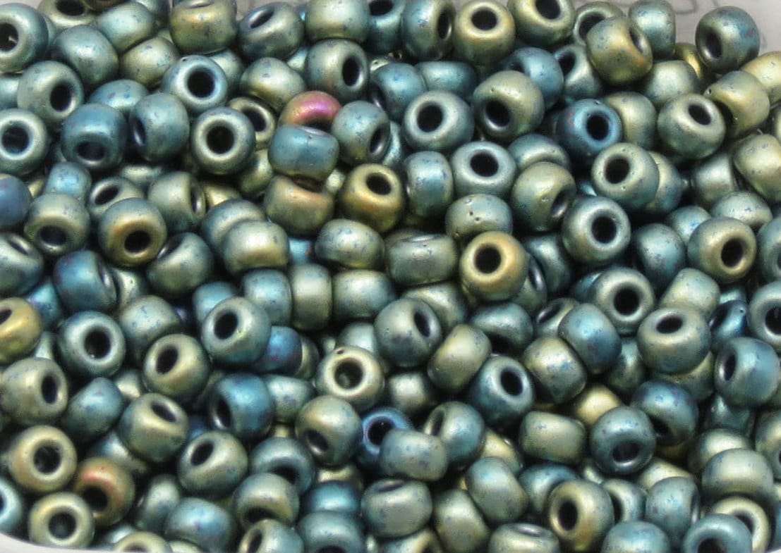 Perles de graines miyuki 11/0 Iris bleu foncé métallique , 0452