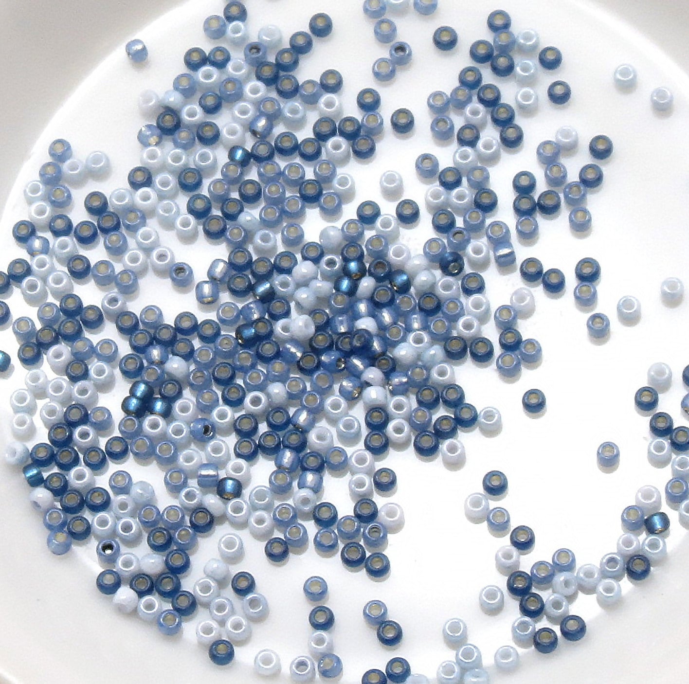 11/0 Custom Seed Bead Mix 607 - Blue Denim Seed Bead Mix - Navy