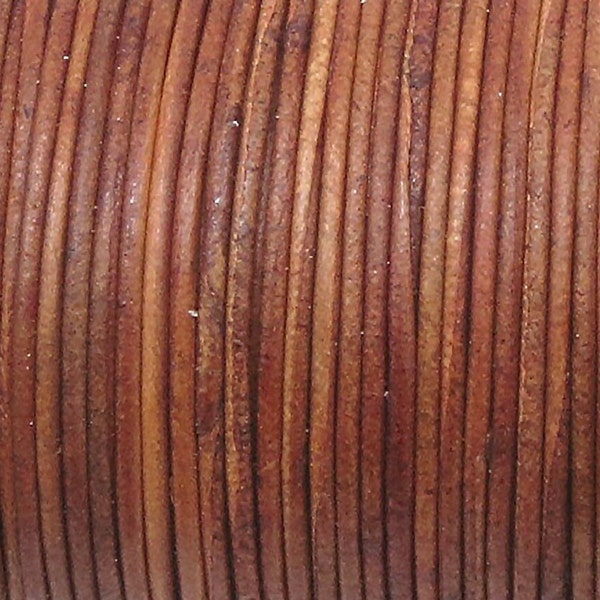 25 Meter Spool - 1mm Natural Tan Round Leather Cord - 1mm Round Indian Leather Cord - Round Leather Cord For Jewelry Making