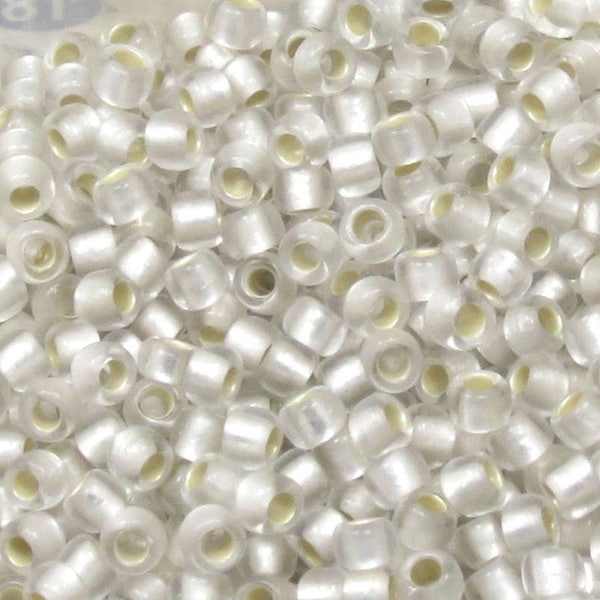 6/0 Silver Lined Frosted Crystal Toho 21F- 6/0 Toho Seed Beads -10 Grams
