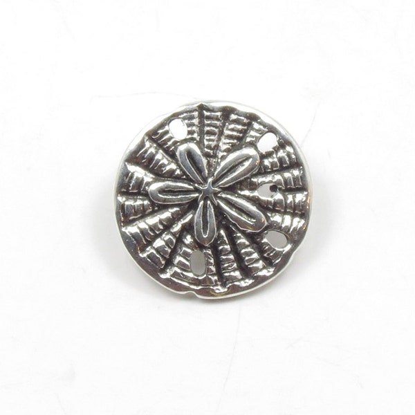 6 pcs. Silver Sand Dollar Button - Antique Silver Metal Shank Buttons - 19mm (3/4") Sand Dollar Sewing Buttons - 6 pcs. Bu4103