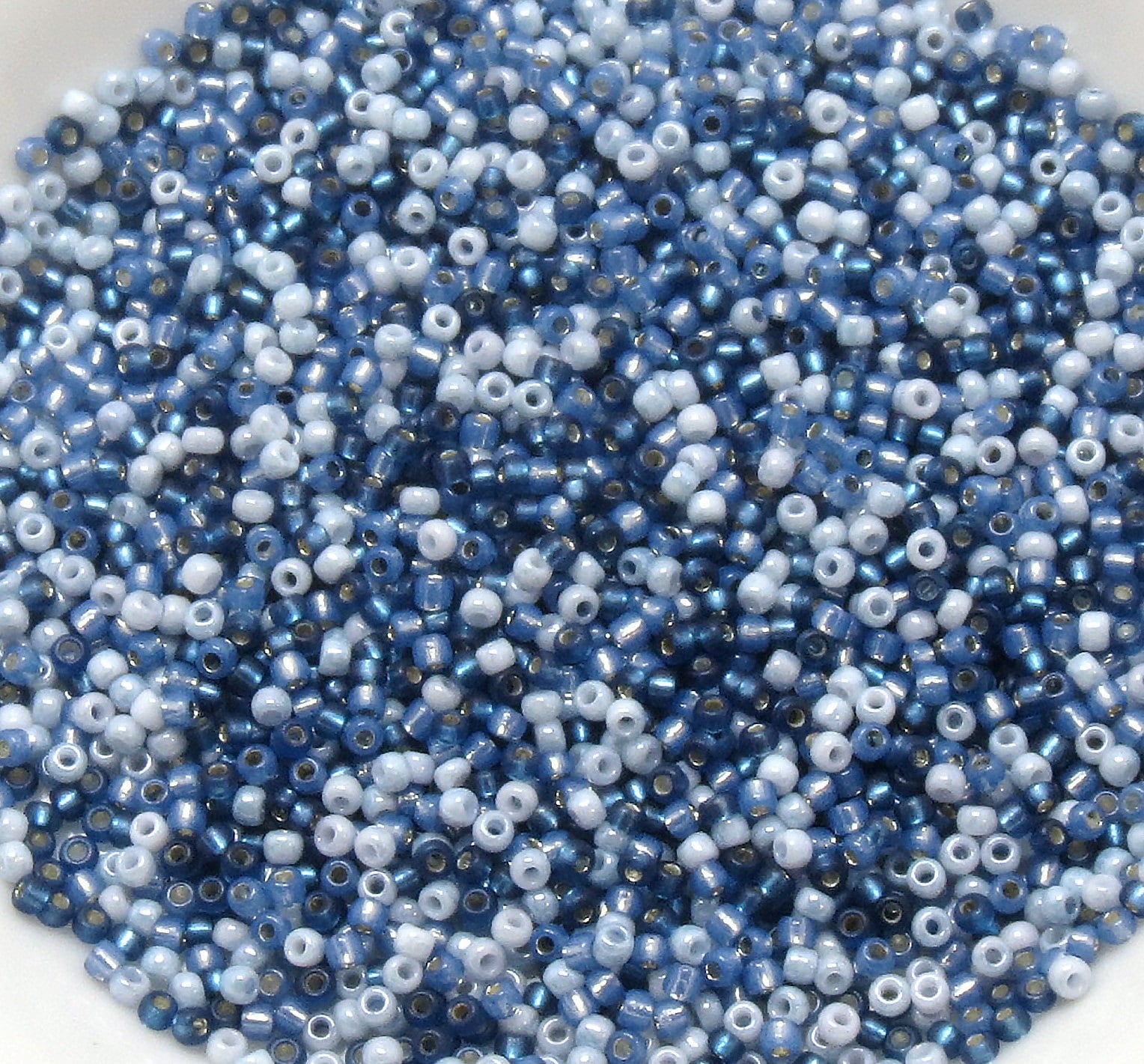 11/0 Custom Seed Bead Mix 607 - Blue Denim Seed Bead Mix - Navy