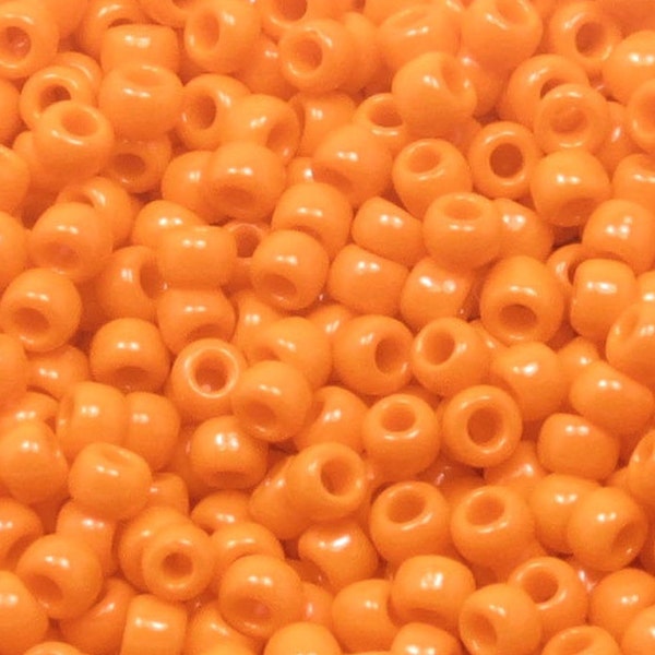 6/0 Opaque Orange Seed Beads - Toho #42D - Orange Japanese Seed Beads - 10 Grams - 25 Grams - 50 Grams