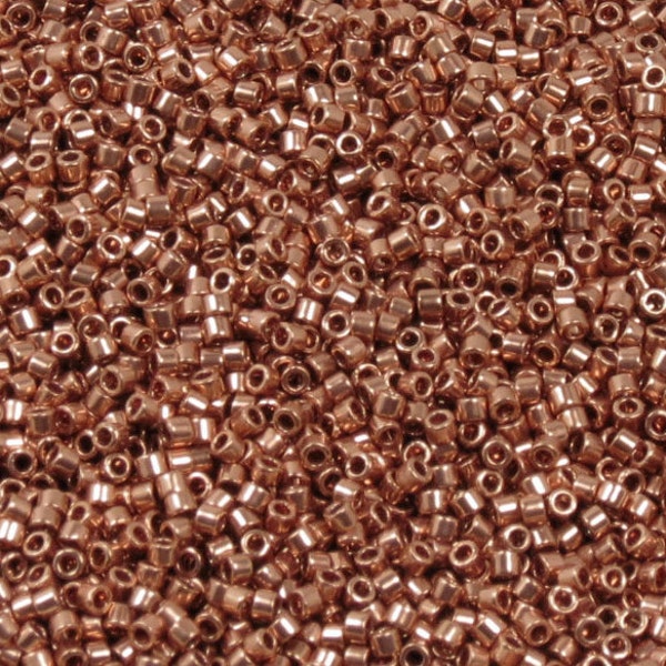 11/0 MIYUKI DELICA BEADS - Copper Plated - DB0400 - 7 Grams - Japanese Seed Beads