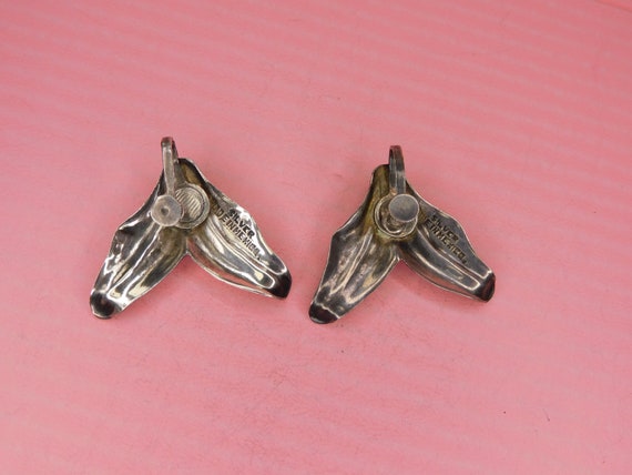 Vintage Sterling made in Mexico Screwback Earrings - image 2