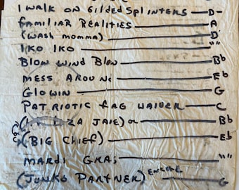 Setlist vintage Dr John 1972 - Rare