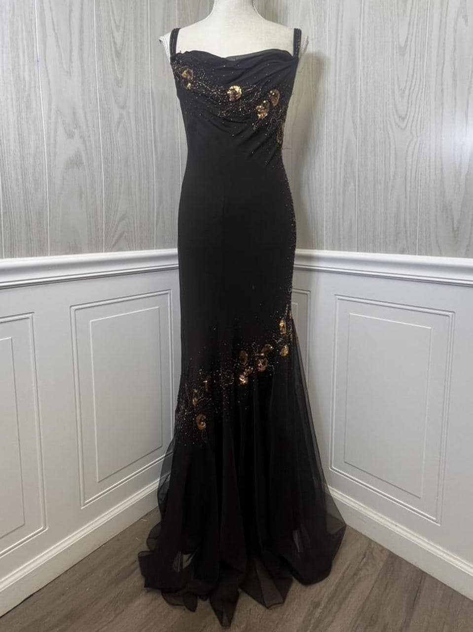 xscape dresses black and gold Dress Lace