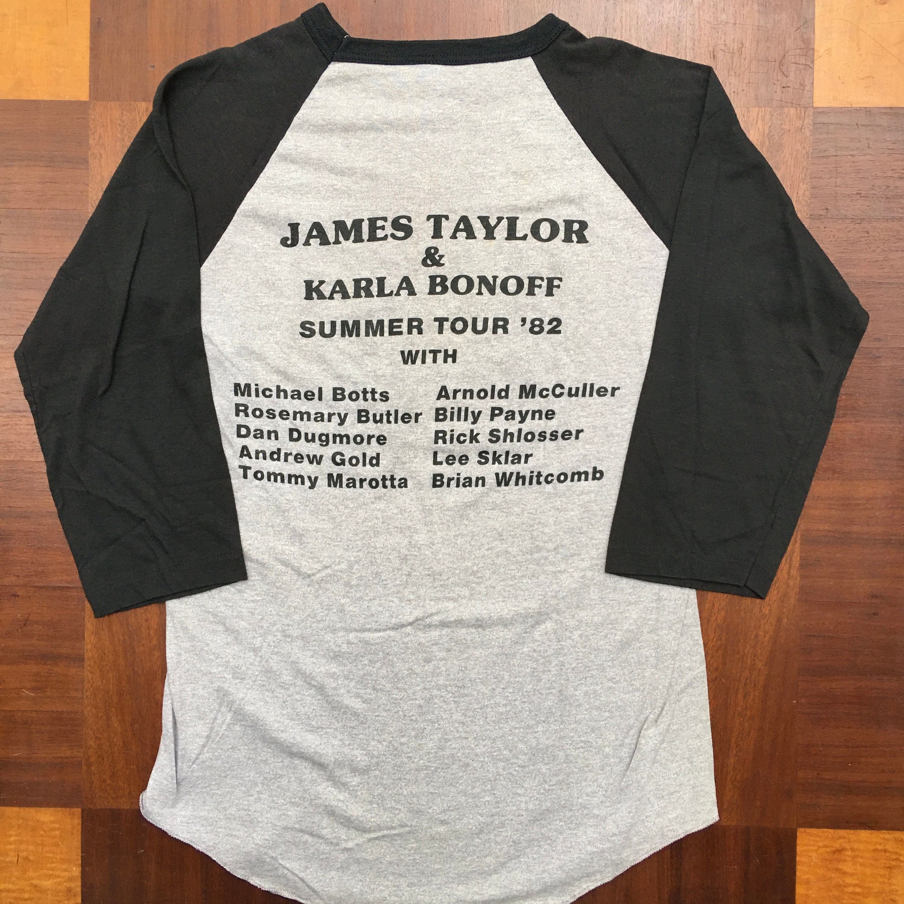 James Taylor Karla Bonoff Tシャツ 1982年 Vintage James Taylor Karla Bonoff 1982 Mid South Concerts T