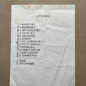 Vintage Bob Dylan Set List 7-2-2005 Little Rock