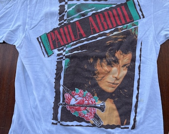 Paula Abdul Tシャツ バンド　ロック　フォト　ヴィンテージ Vtg 1991 Paula Abdul Under My Spell Tour Concert T-shirt Black M/L