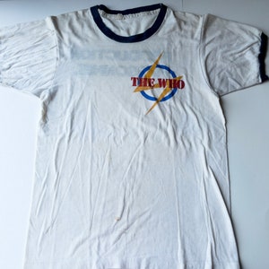 Vintage The Who Production Personnel T-shirt 1980