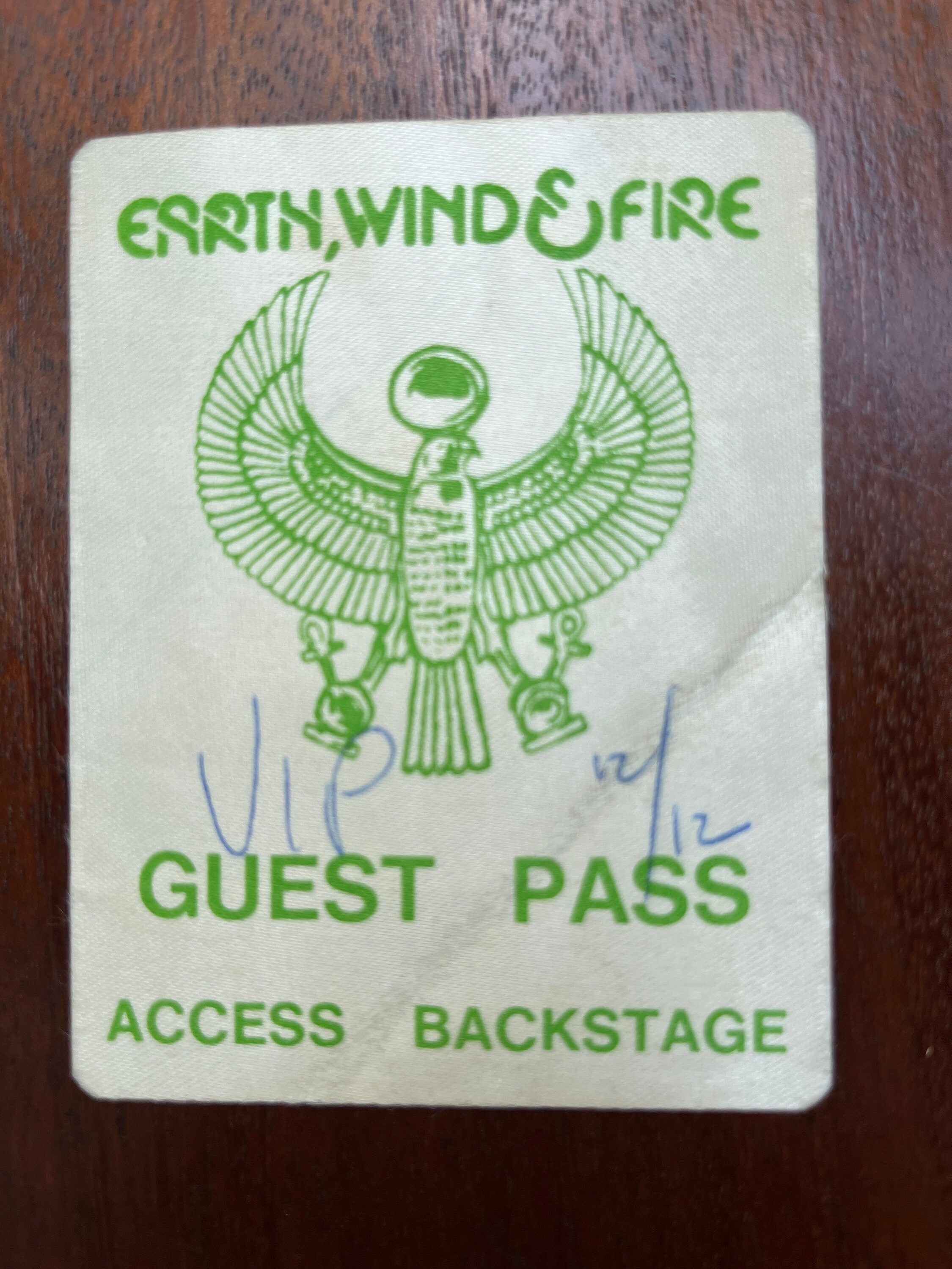 Vintage Earth, Wind & Fire 1979 Backstage Pass