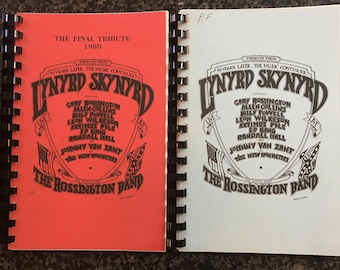 2 Vintage Lynyrd Skynyrd Tribute Tour 1988 Itineraries