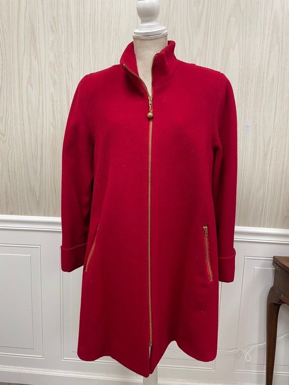 Dale Dressin red cashmere for Paul Levy Designs coat