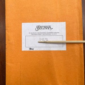 Vintage Santana Milagro Tour U.S. Fall 1992 Itinerary