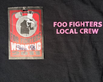 Foo Fighters 2011 Tour Local Crew T-shirt and Working Pass