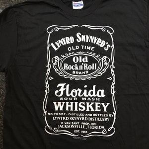 Camiseta vintage de whisky de Florida de Lynyrd Skynyrd&#39;s Old Time