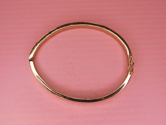 Rose Gold GIVENCHY Bangle Rhinestone Bracelet - image 5