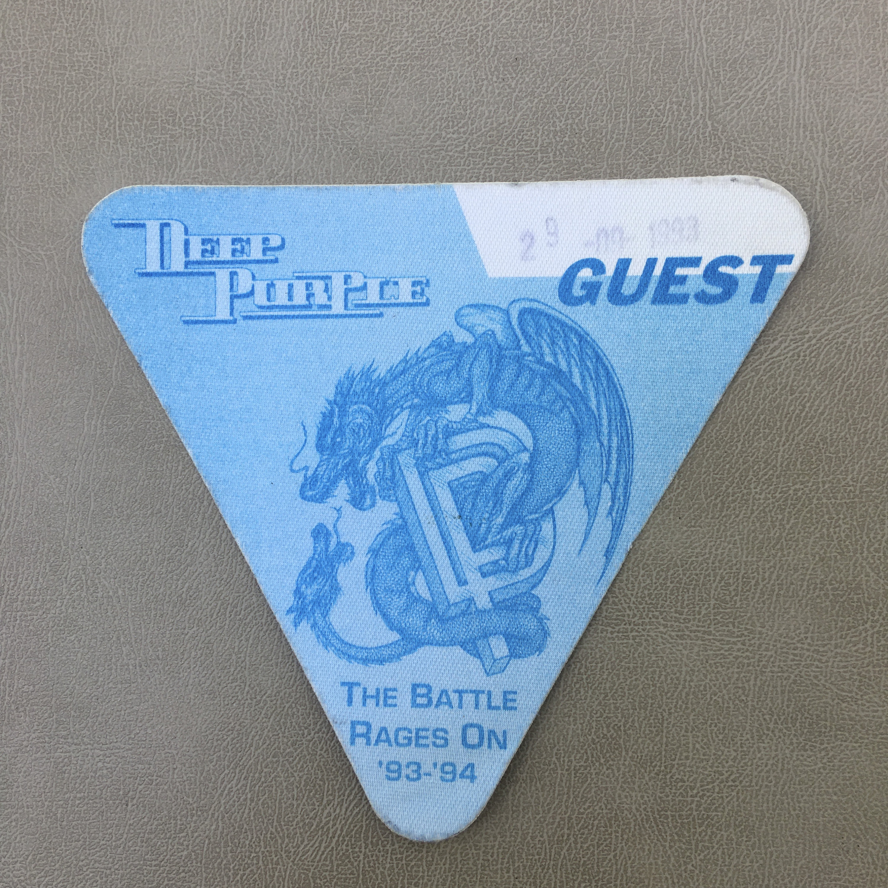 Vintage Deep Purple Europe '93-'94 Backstage Pass  - Guest