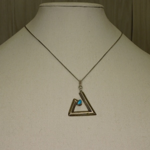 Vintage Sterling Turquoise Necklace