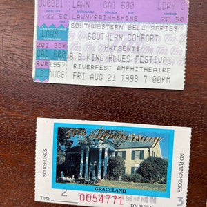 Konzertticket Stubs Graceland BB King Rivefest