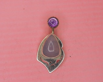 Vintage Sterling Amethyst Sassi Lamuth and David Lee Pendant
