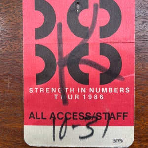 Vintage 38 Special Strength in Numbers Tour 1986 All Access Pass