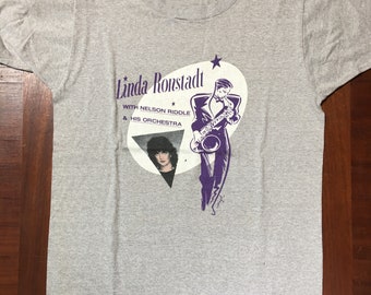 Vintage Linda Ronstadt with Nelson Riddle and his Orchestra Tour 1984 T-Shirt