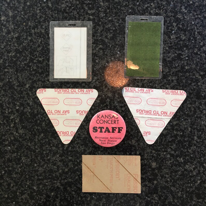 Vintage Kansas 1980 and 1987 Staff and Backstage Passes Etsy