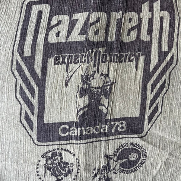 Vintage Nazareth  1978 "Expect No Mercy" Canadian Tour Cargo Shirt