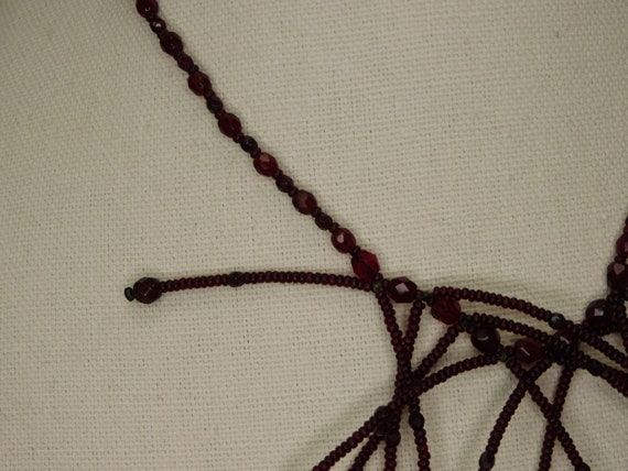 Vintage Garnet Spray Necklace - image 4