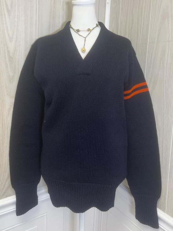 vintage unisex 1950s Nelson Knitting Mills heavy wool letterman sweater.