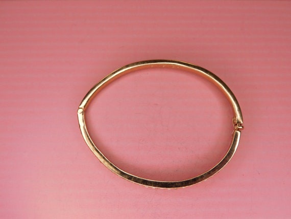 Rose Gold GIVENCHY Bangle Rhinestone Bracelet - image 4