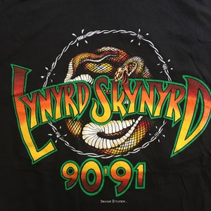 Vintage Lynyrd Skynyrd 90&#39;91 T-Shirt  - Rare