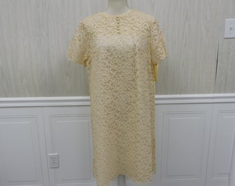 Vintage Lace Peach Dress 1960's