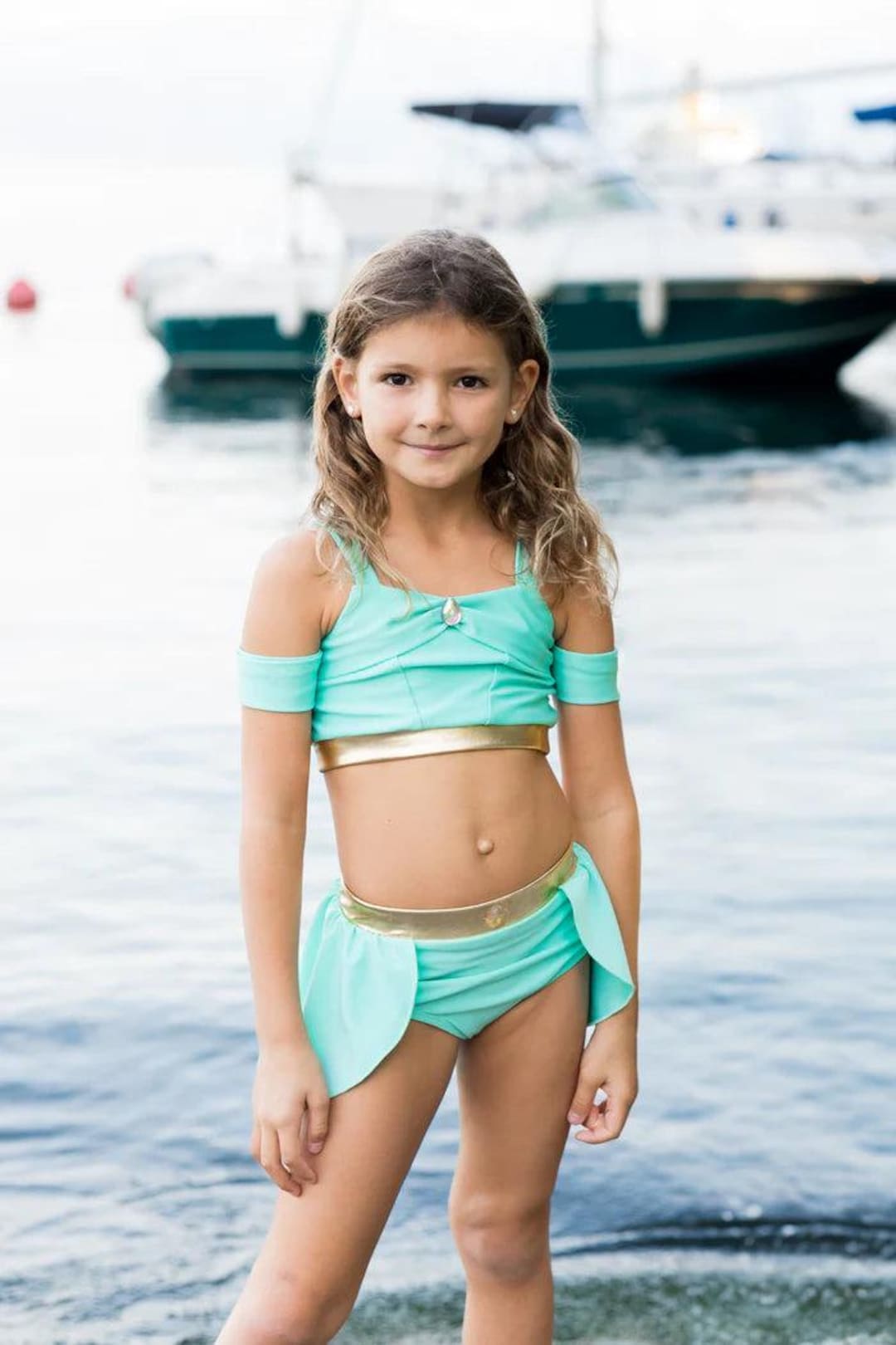 Jasmine Swimsuit, Princess Swimsuit, Kids Bathing Suit, Princess