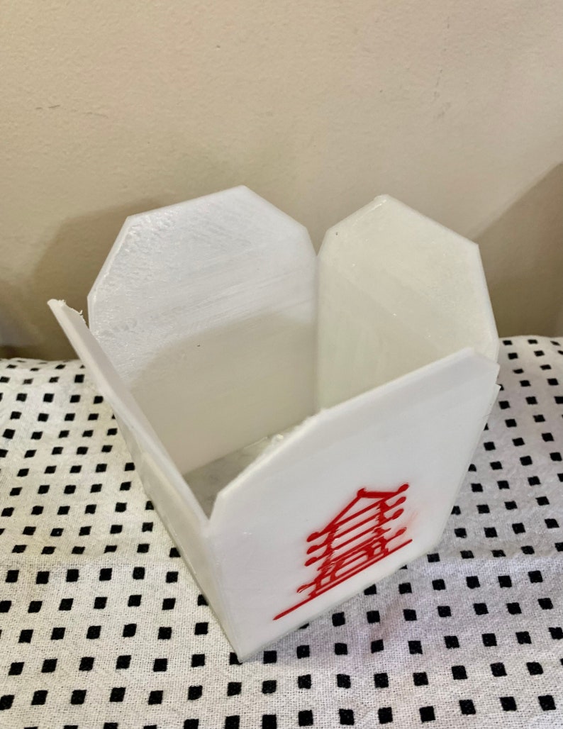 Chinese Take Out Box 3D Printed Planter With Chop Sticks Etsy
