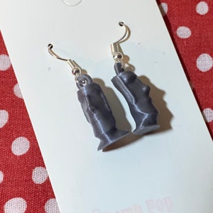 Moai Easter Island Head 3D Printed Statue Dangle Earrings -Tiki Jewelry Drop Earrings