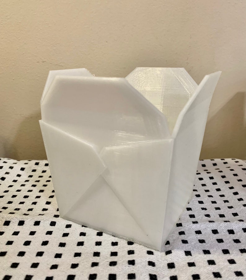 Chinese Take Out Box 3D Printed Planter With Chop Sticks Etsy