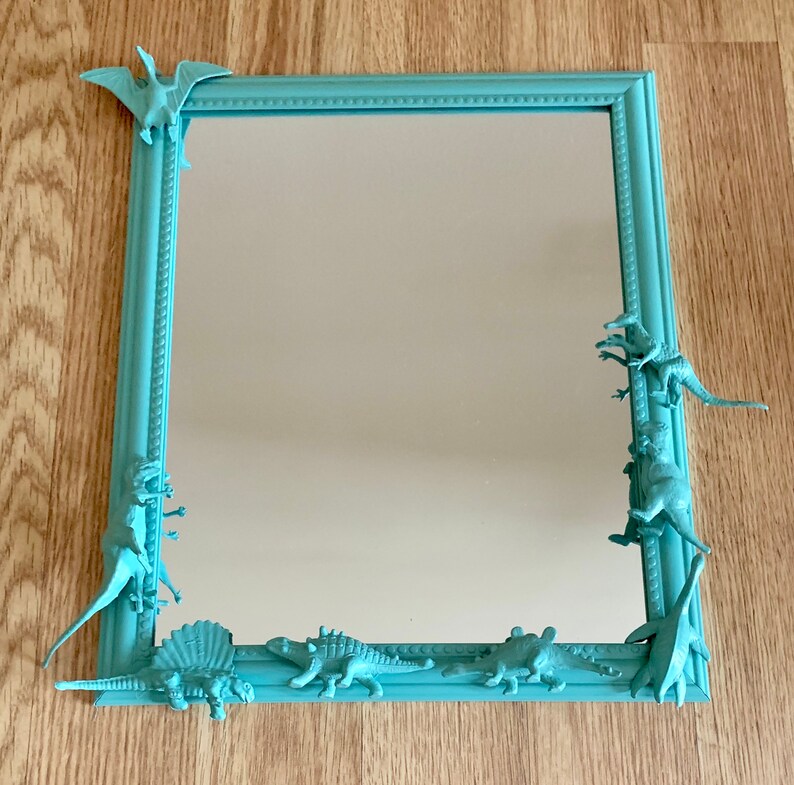 Dinosaur Mirror Upcycled toy Mirrors Childrens room mirror Etsy