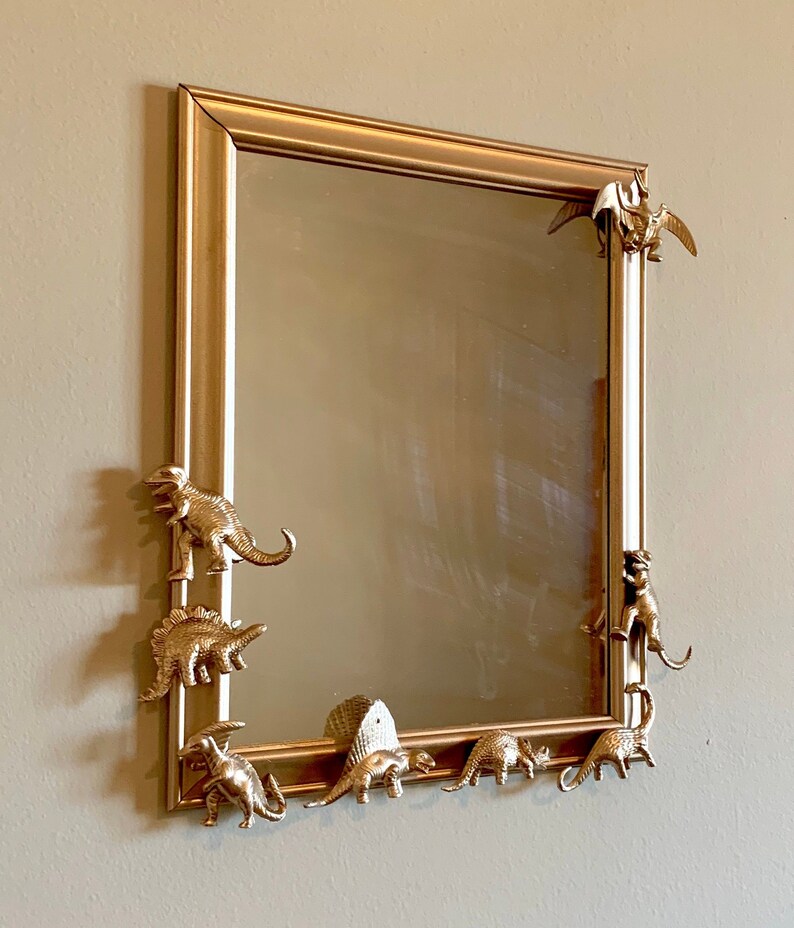 Dinosaur Mirror Unicorn Mirror Upcycled toy Mirrors Etsy