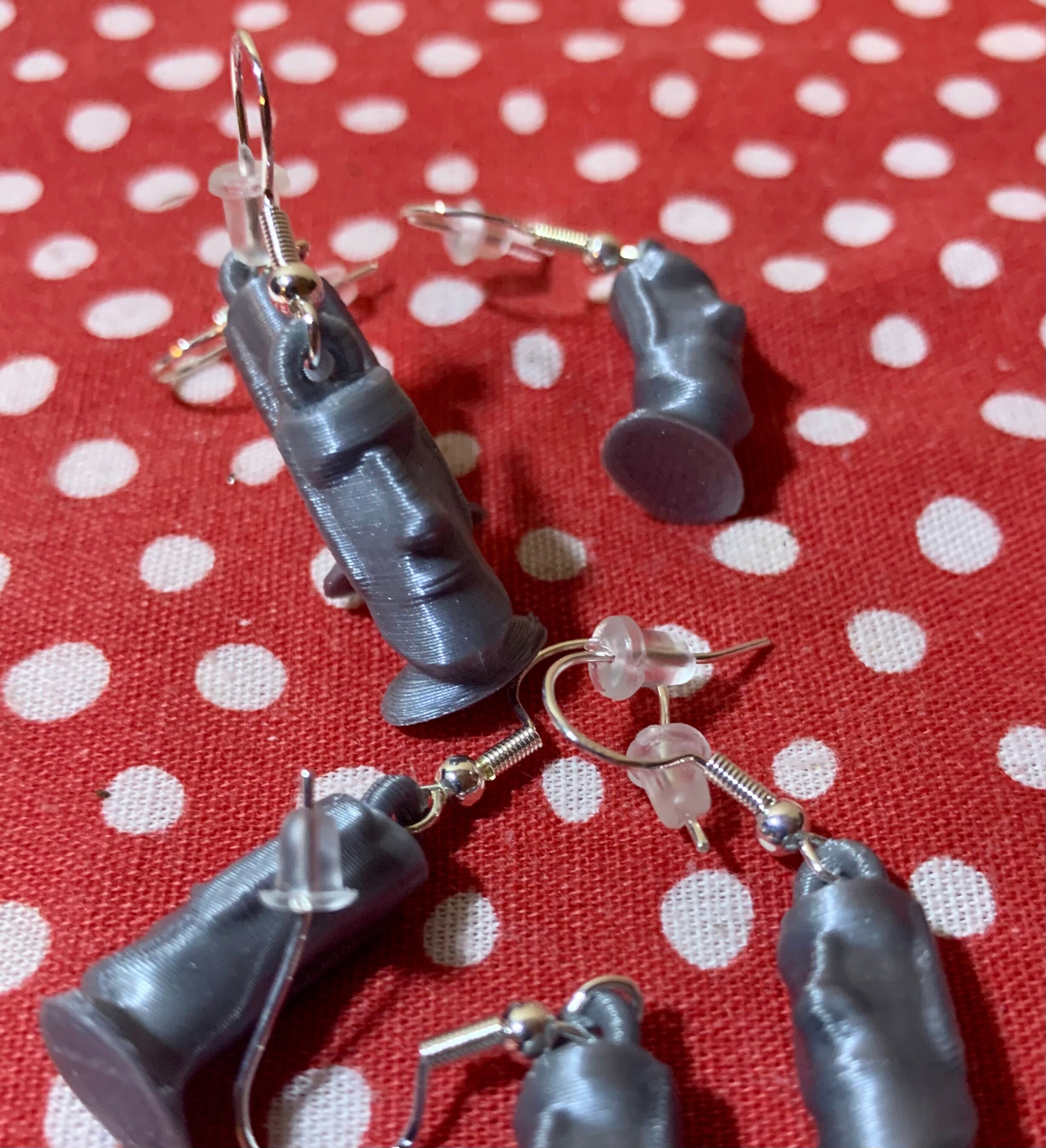 Moai Easter Island Head 3D Printed Statue Dangle Earrings Etsy