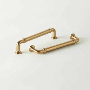 Brushed Brass Gold Cabinet Pulls (2 Pack) – Modern Kitchen & Dresser Handles