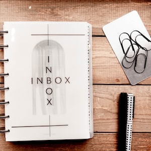 Vellum or Clear Inbox Dashboards for Ring or Disc Planners - A5, Half Letter, HP Classic