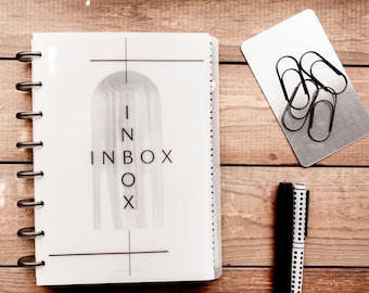 Vellum or Clear Inbox Dashboards for Ring or Disc Planners - A5, Half Letter, HP Classic