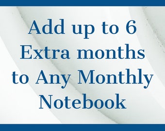Add On - 13 to 18 Month Calendar Option