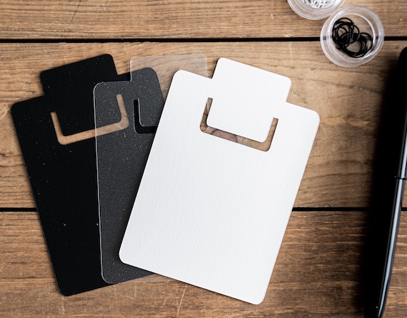 Planner Bookmark / Page Marker (Travelers Notebooks, Filofax, Disc Bound systems) - Arctic, Black or White Cardstock - Holds 3x3 Sticky Note